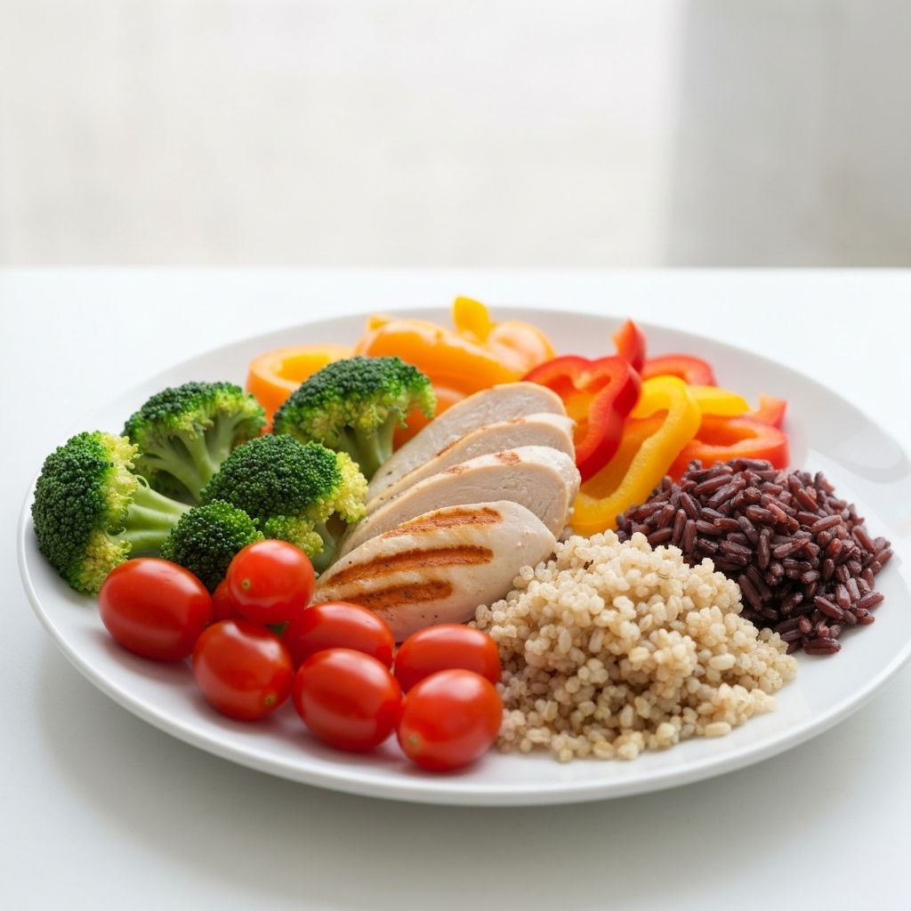 Healthy balanced meal plate