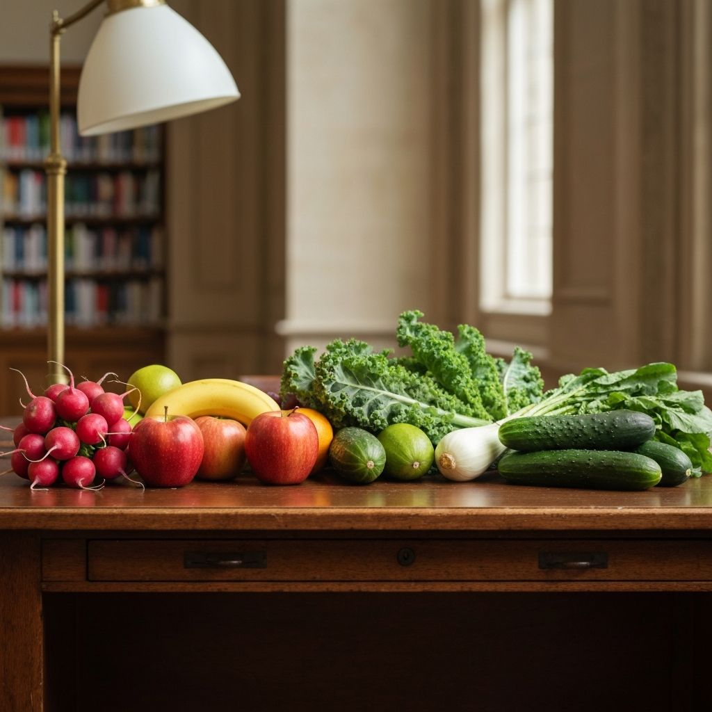 Fresh produce in academic setting